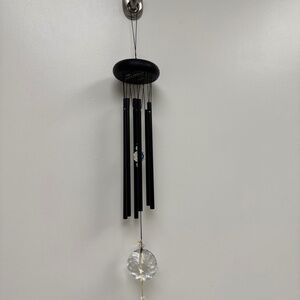 WOODSTOCK BLACK CRYSTAL MEDITATION WIND CHIME – SOOTHING TONES MINDFULNESS NEW